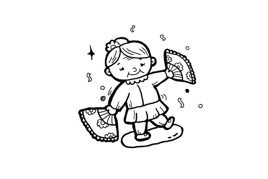 爷爷奶奶简笔画图片-图6