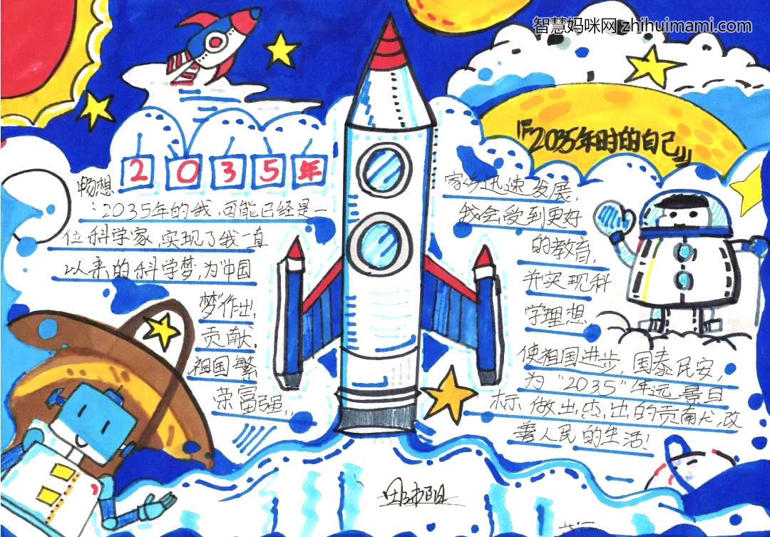 2035的祖国手抄报简单又漂亮-图9