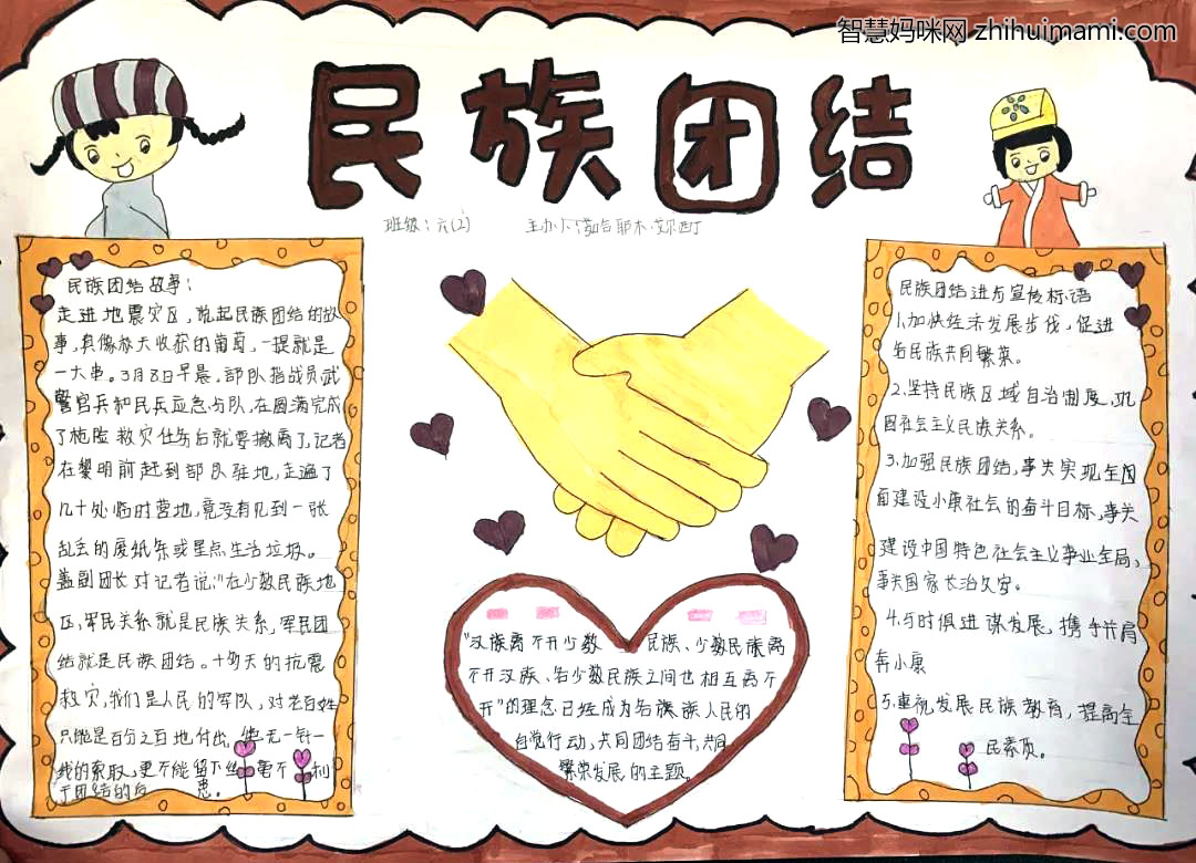 民族团结手抄报-爱国篇-图1