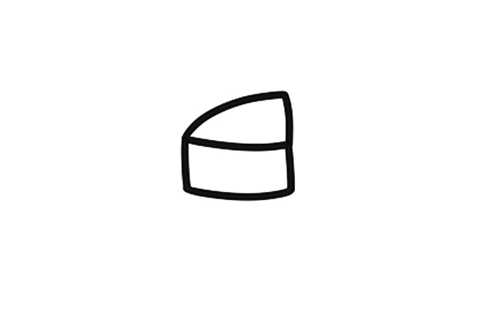 布丁蛋糕简笔画画法步骤-图2