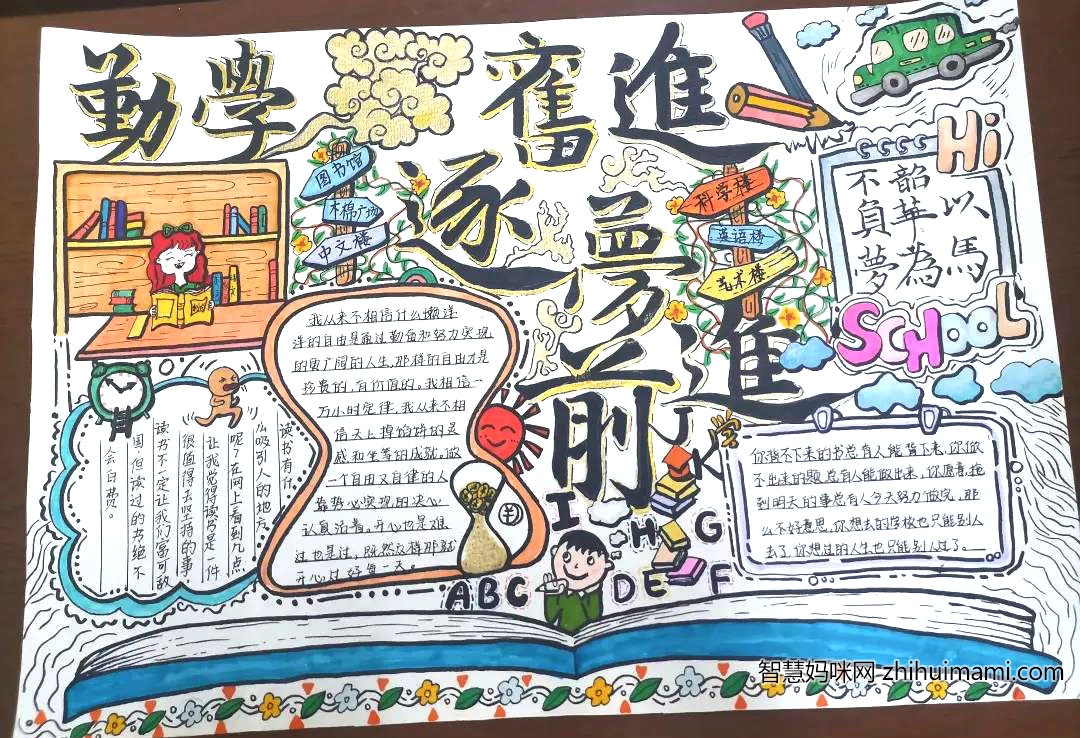 “勤学奋进，逐梦前行”主题手抄报-图3