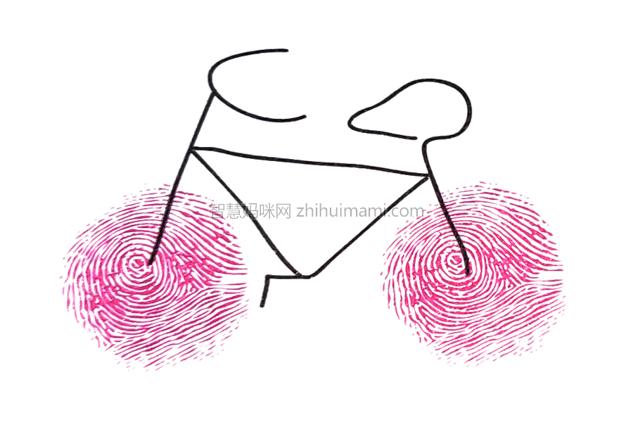 步骤4：对了，还有自行车的车梁和脚蹬。