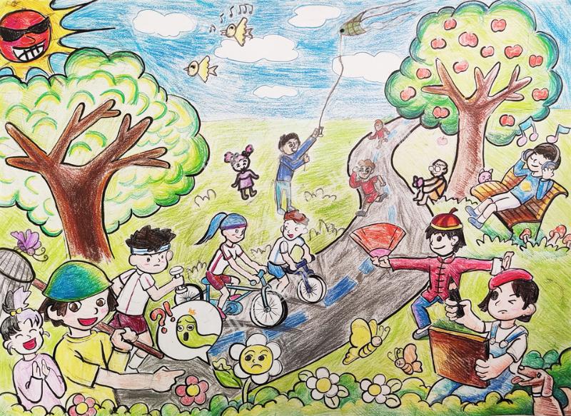 幸福生活创意画一等奖