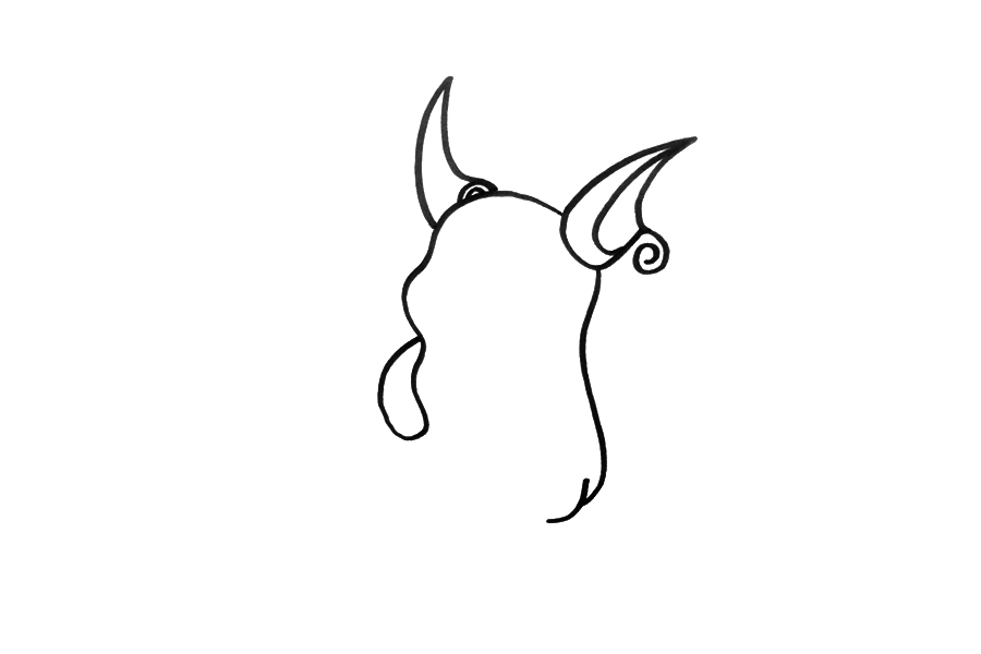 雷丘王简笔画教程-图1