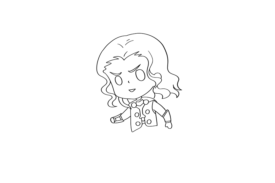 雷神简笔画画法步骤-图2