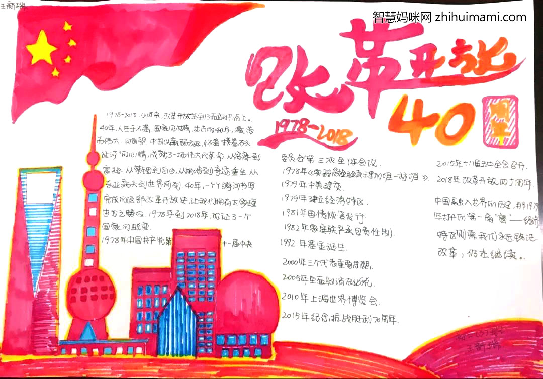 改革开放十四年走进新时代手抄报-图2