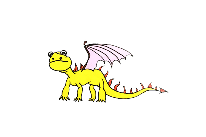 一组恐龙简笔画图片-图1