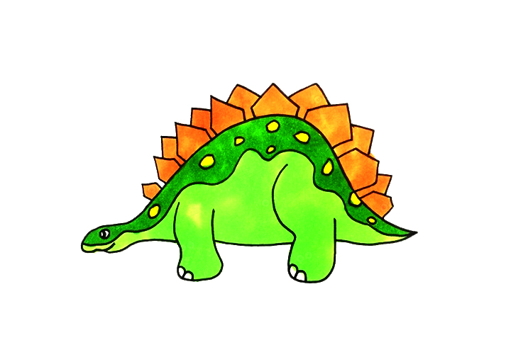 一组恐龙简笔画图片-图7