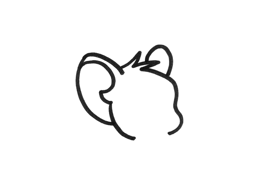 老鼠杰瑞简笔画教程-图1