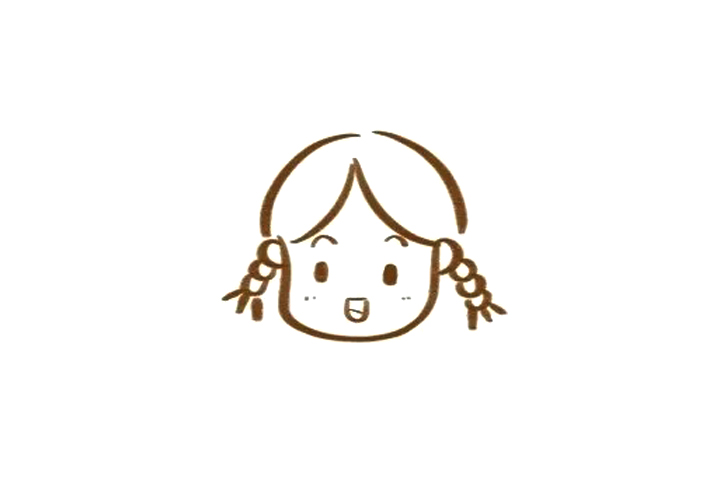 三步画可爱小女孩简笔画-图2
