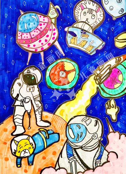 浩瀚星空绘画好看