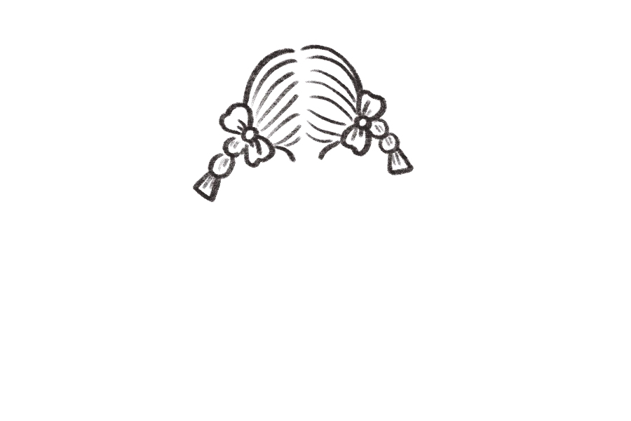 开学小女孩上学背影简笔画教程-图2