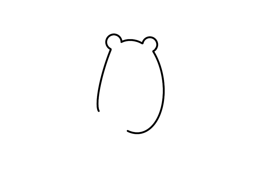 萌到犯规的熊本熊简笔画教程-图2