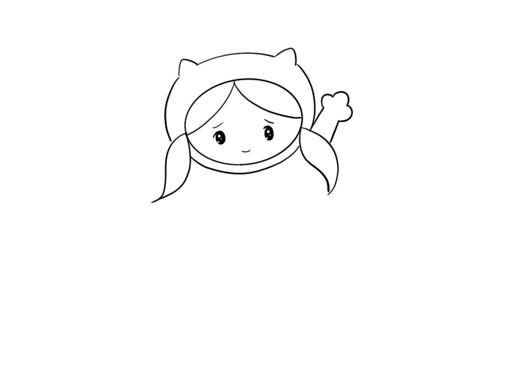 床上的可爱小女孩简笔画教程-图5