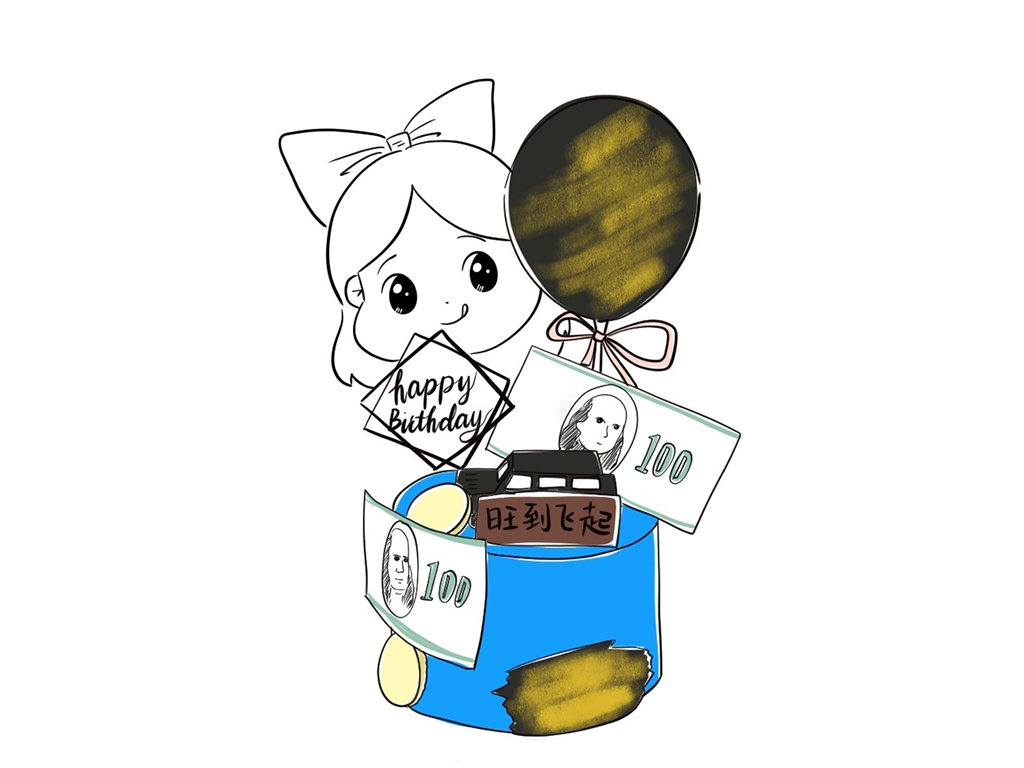 生日礼物简笔画画法步骤-图8