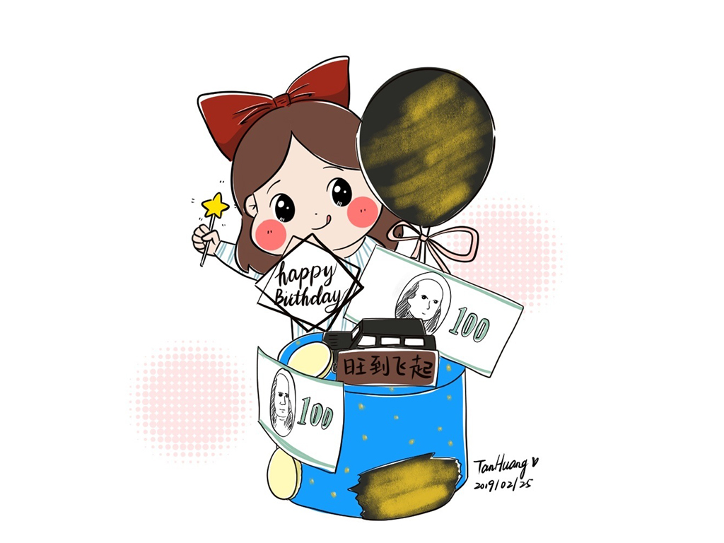 生日礼物简笔画画法步骤