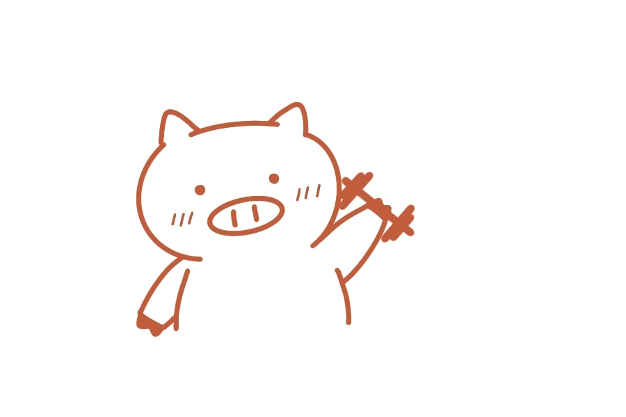 锻炼小猪简笔画教程-图7