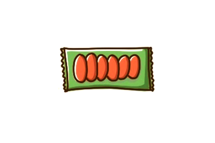 简单零食简笔画画法步骤