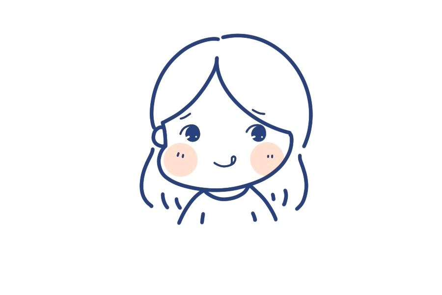 长发小女孩简笔画图片-图1