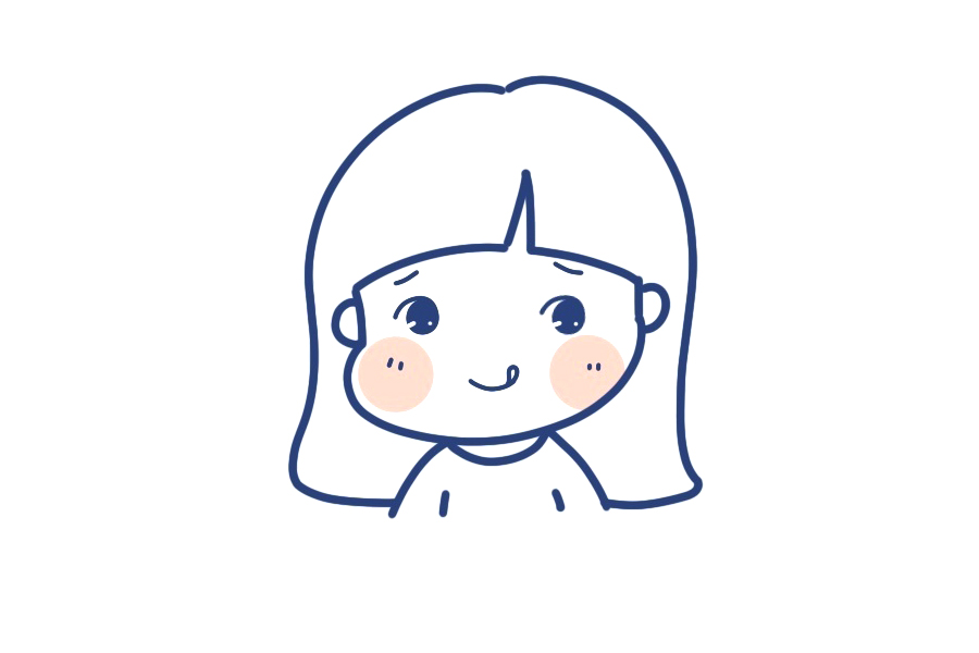 长发小女孩简笔画图片-图2