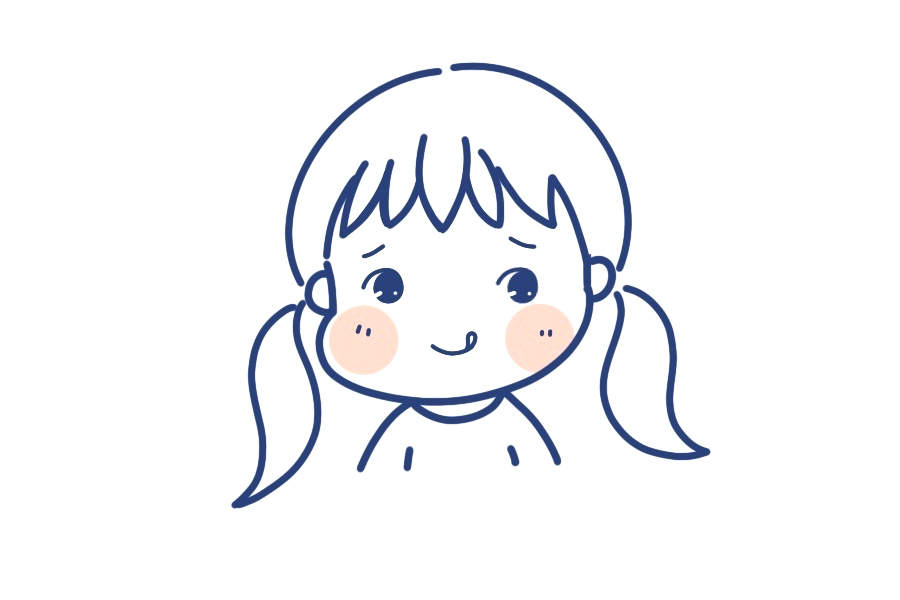 长发小女孩简笔画图片-图4