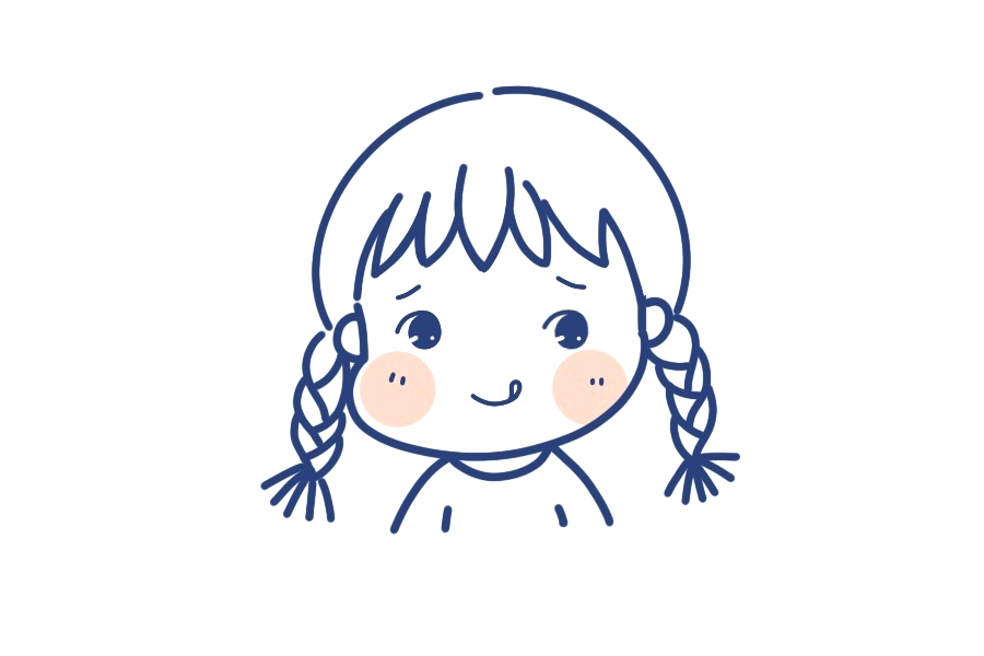 长发小女孩简笔画图片-图5