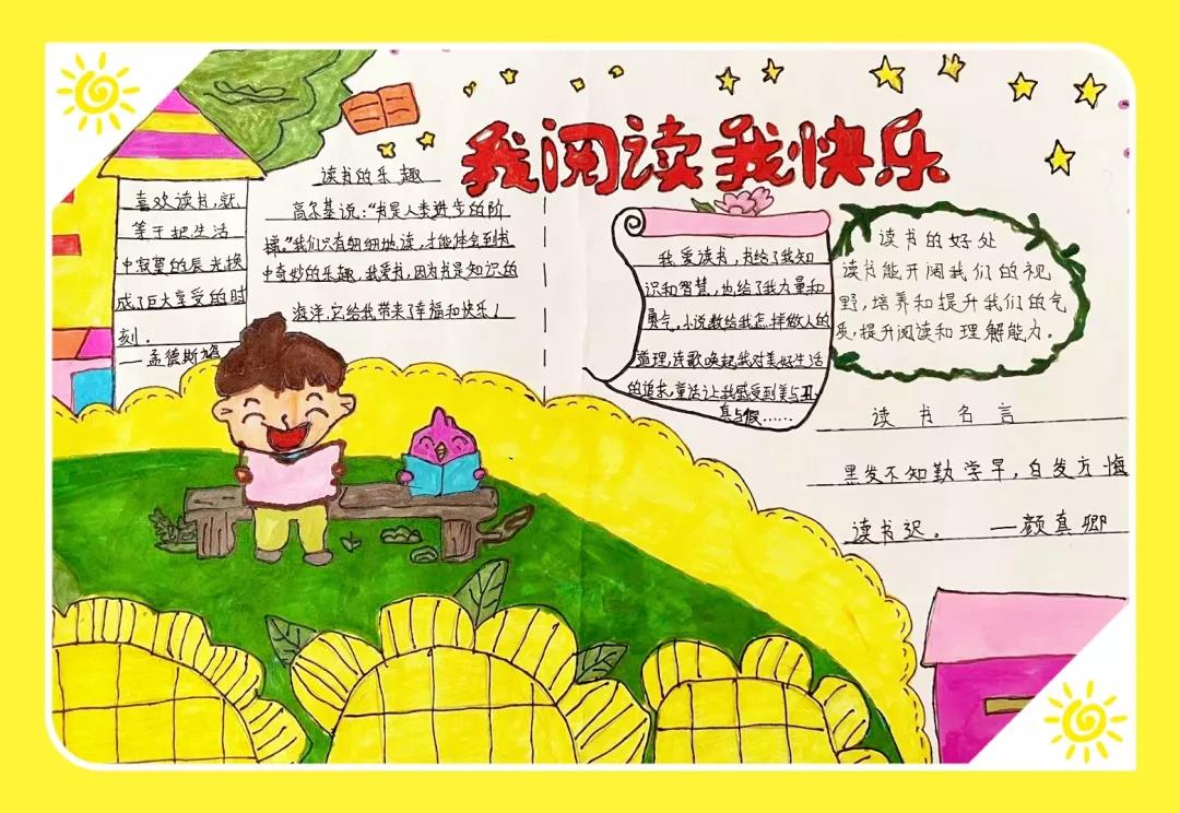 漂亮的我阅读我快乐手抄报-图7
