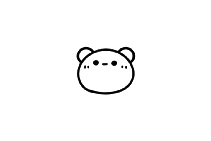 简单四步画可爱小熊头像简笔画-图3