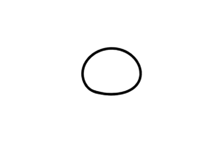 简单四步画卡通小黄鸡头像简笔画-图1