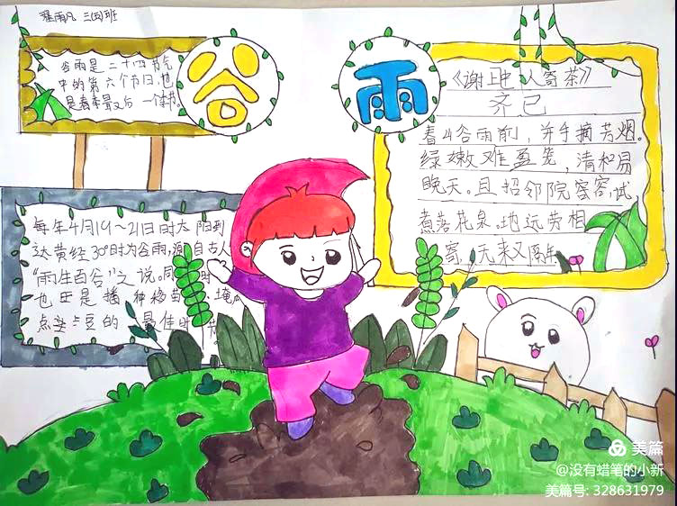 我们的节日——谷雨小报绘画-图3