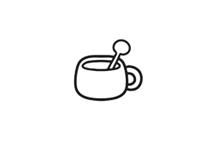 简单可爱的咖啡杯简笔画画法步骤-图3