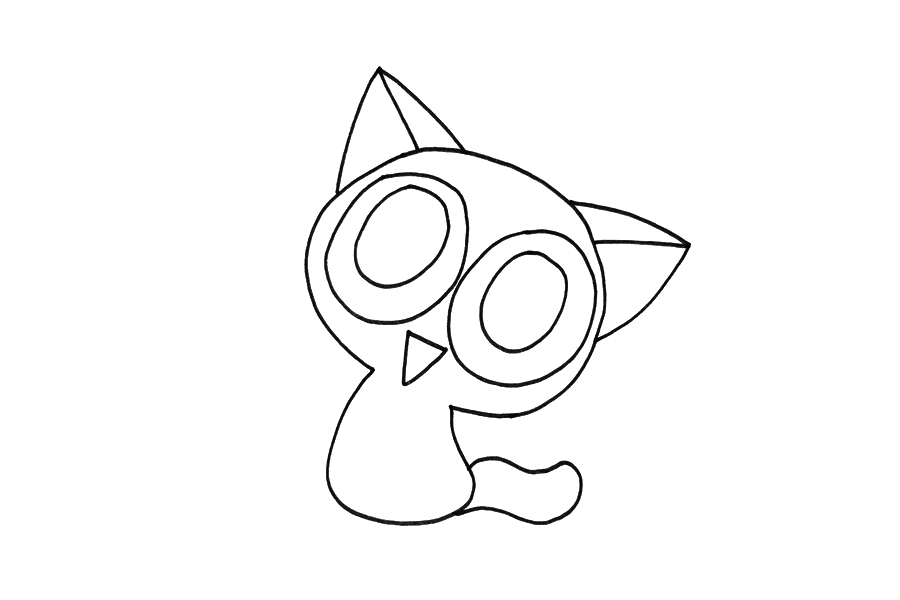 罗小黑简笔画画法教程-图3