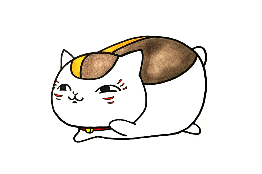 Q版猫咪老师简笔画画法