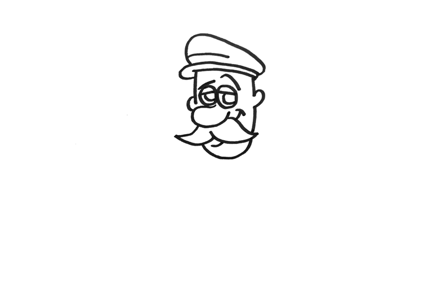 猎人简笔画画法步骤-图2