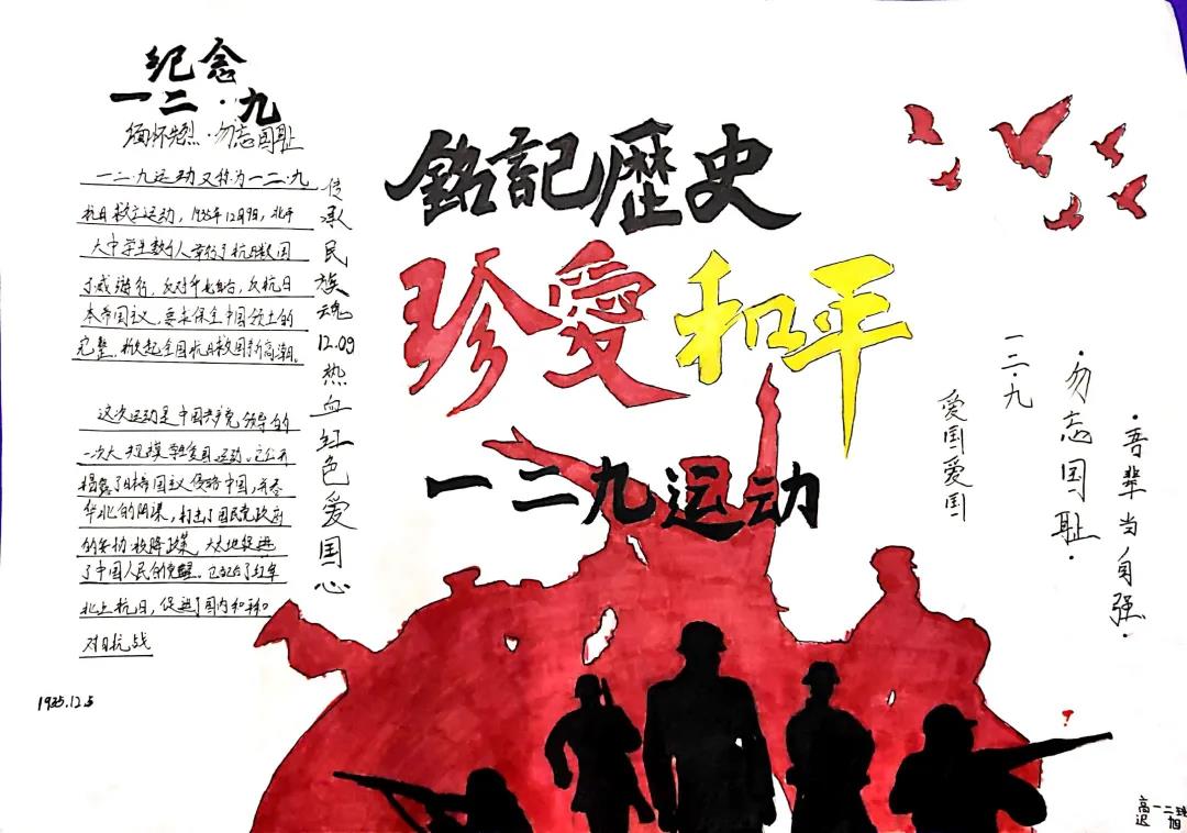 铭记历史励志报国主题手抄报-图7