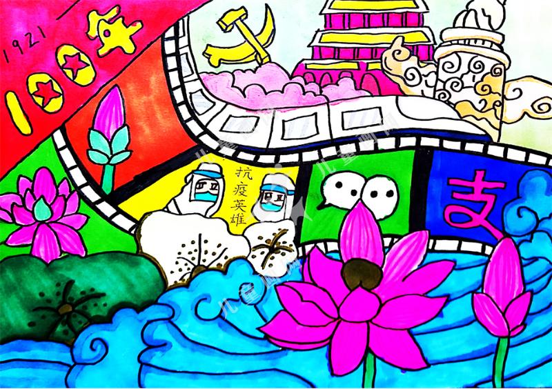 抗疫英雄绘画