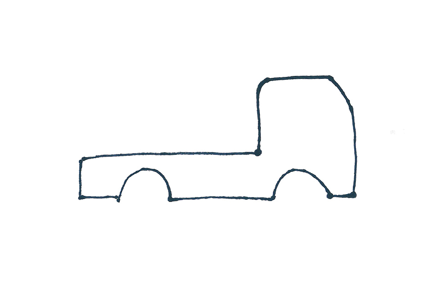 消防车简笔画画法步骤-图1