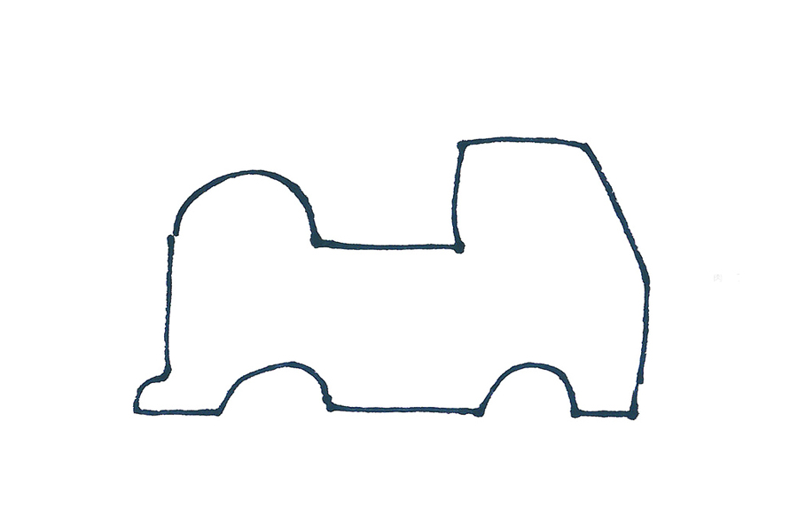 漂亮的消防车简笔画教程-图1