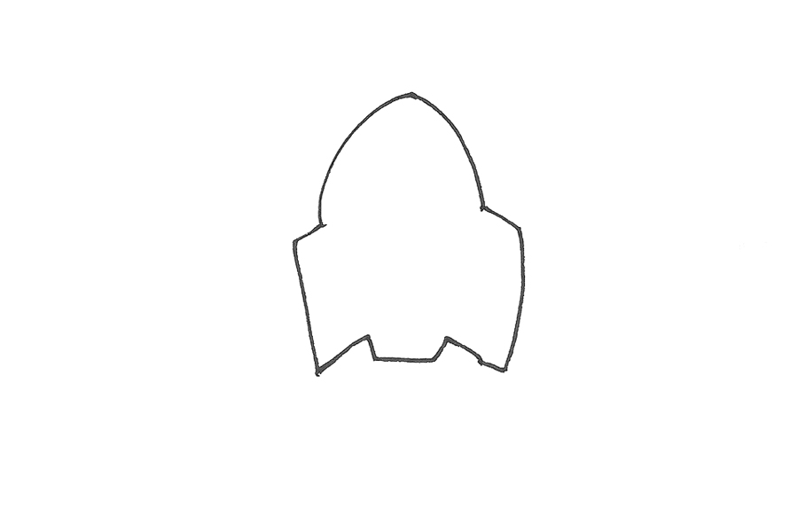 简单漂亮的火箭怎么画-图1