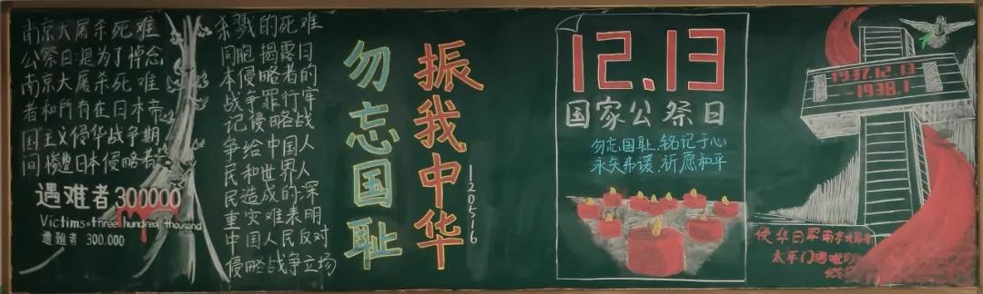 国家公祭日黑板报设计图片-图2