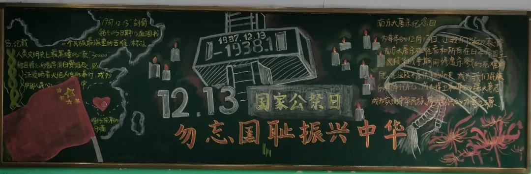 国家公祭日黑板报设计图片-图7
