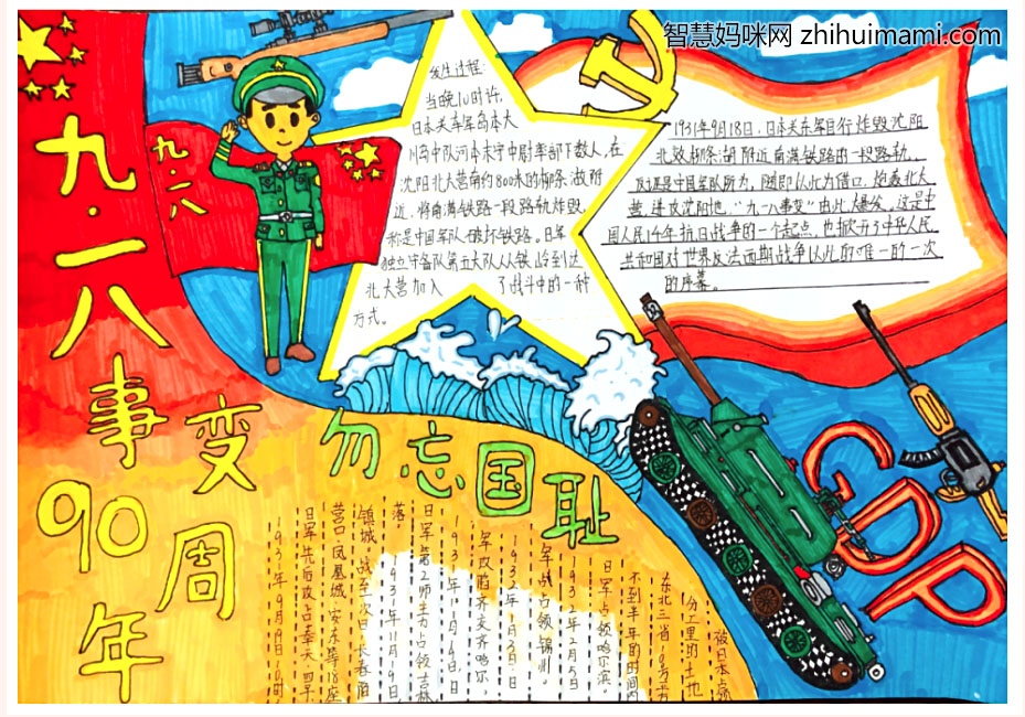 纪念“九一八”事变90周年手抄报-图4