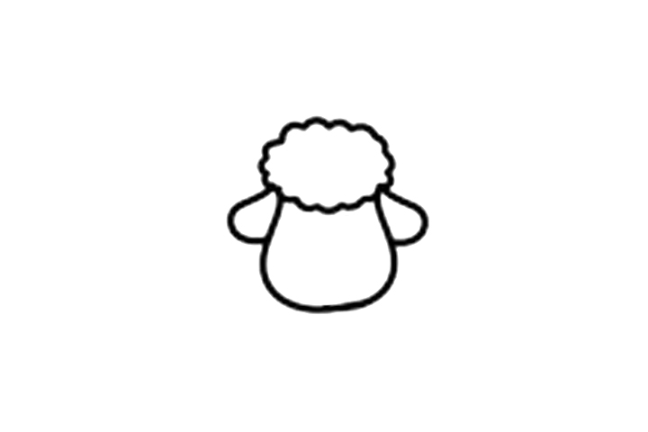 简单羊驼头像简笔画画法步骤-图2