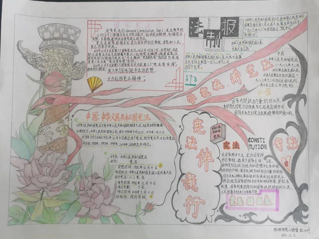 如何画小学普法宣传手抄报-图3