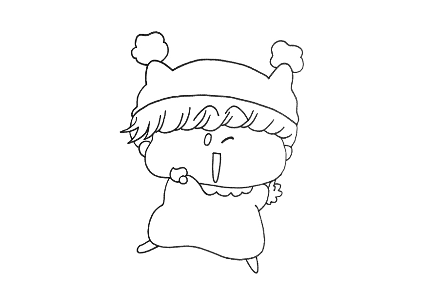 咪路简笔画画法步骤-图2