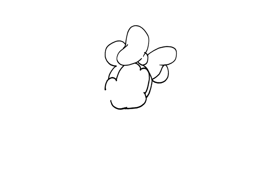 米妮简笔画画法教程-图1