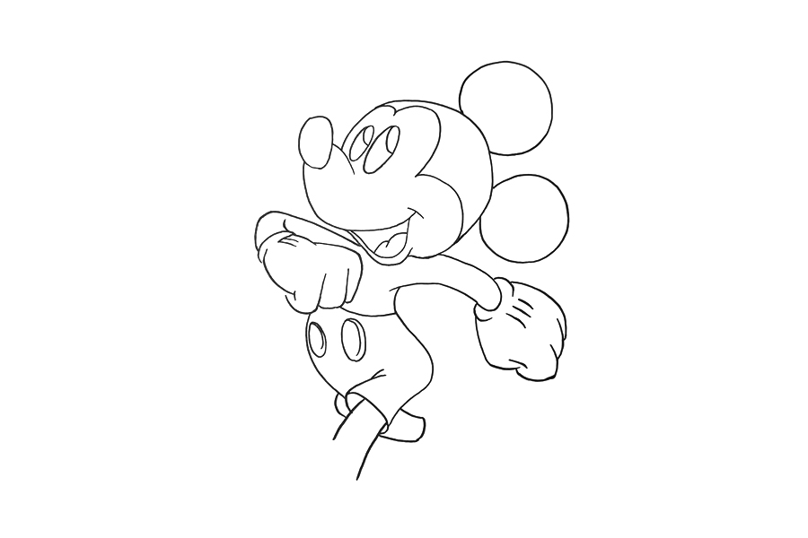 米奇简笔画画法步骤-图2