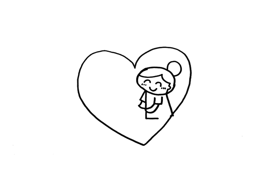 谢谢妈妈 母亲节快乐简笔画画法步骤-图1