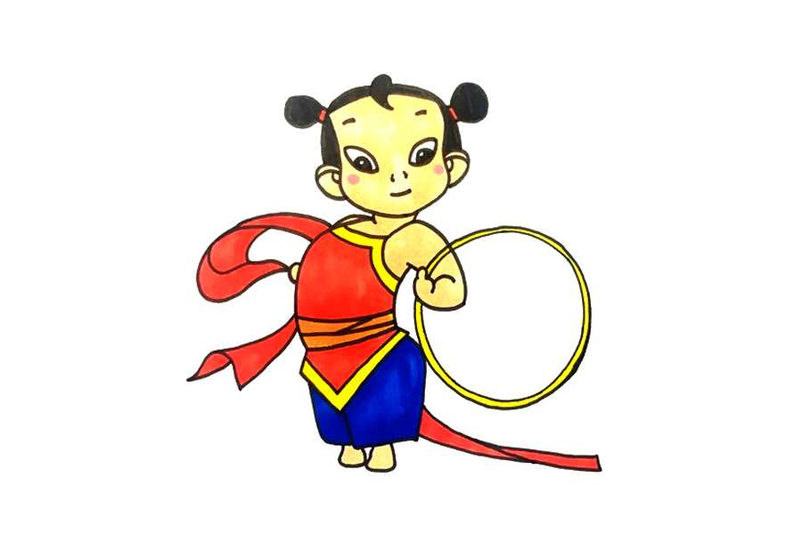 一步一步学画哪吒简笔画