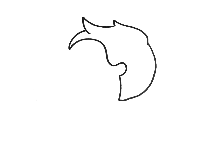 男生侧脸简笔画画法步骤-图1